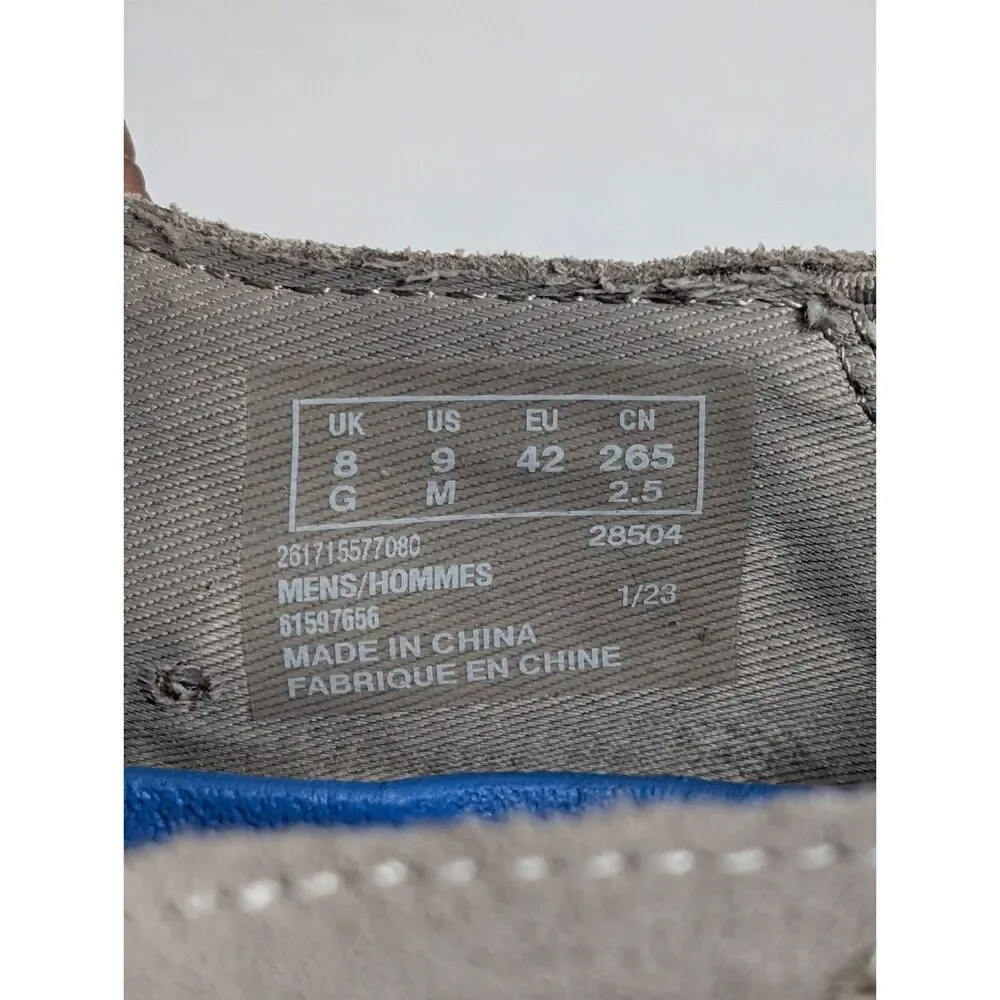Clarks Higley Tie Floral Boat Shoes Men's 9 Gray Canvas Comfort Casual NWT